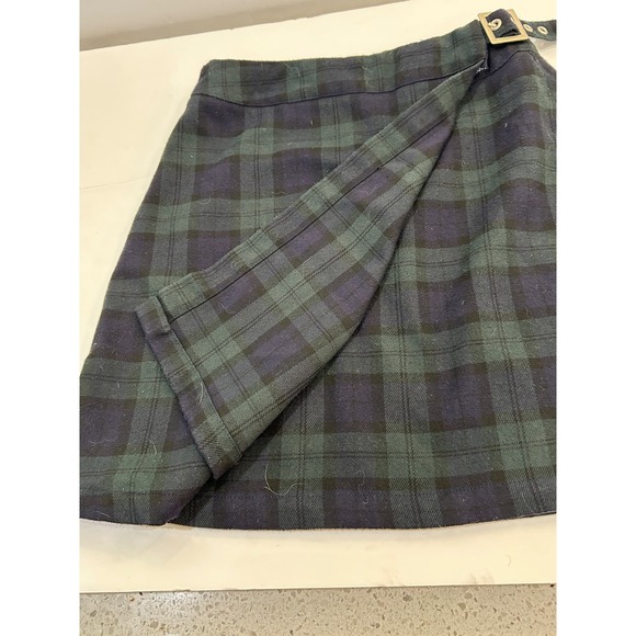 John Galt Dresses & Skirts - John Galt Womens Plaid Mini Skirt Night Watch Color Wrap Buckle Prep Small